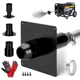 Generator Exhaust Extension Kit with Three Adapters, ALL-IN-ONE KIT, Insulated Wall Plate, Compatible with All Portable Generators, Reduces Noise by 55% with Superior Silencing Grille