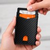 Carbon Fiber RFID Blocking Wallet for Men Slim Minimalist Card