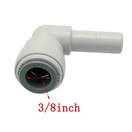 HJ Garden 5PCS 3/8 inch Plug Elbow Connector Quick Connect QC Reverse Osmosis RO System Parts Fittings