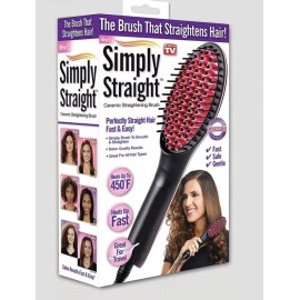 Simply Straight New in Box Simply Straight Ceramic Hair Straightening Brush Black/Pink