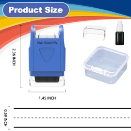 Handwriting Lines Stamp Roller Self-Inking Line Rolling Stamps Handwriting Practice Tool for Teachers Kids Kindergarten (Blue)