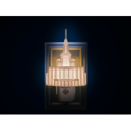 Utah LDS Temple Night Light Gift (Wall Outlet, Plug-in, LED, Dusk-to-Dawn Sensor) (Payson)