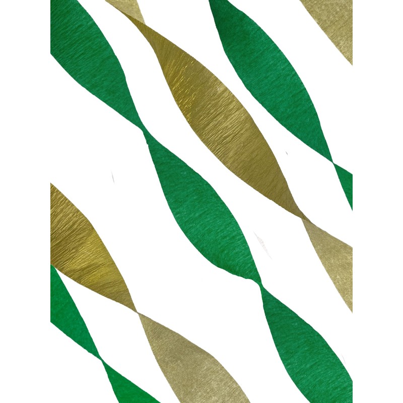 Gold Metallic Crepe Paper Streamers, 2 Rolls Made in USA