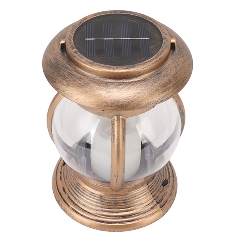 Brass Color Courtyard Solar Powered Hanging Lantern Light IP44 Waterproof