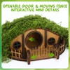 JULEASEL Mosswood Mini Treehouse for Indoor Plant Pots, Fairy Gardens