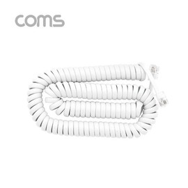 High Quality (COMS) 4P4C Telephone Line Spring Cable White (WFHS8GW) / 고품질 (COMS) 4P4C 전화선 스프링 케이블 White (WFHS8GW)