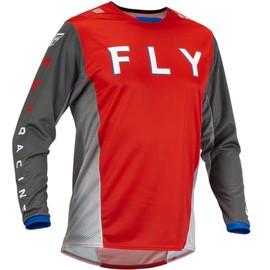 Fly Racing 2023 Adult Kinetic Kore Jersey (Red/Grey, Large)