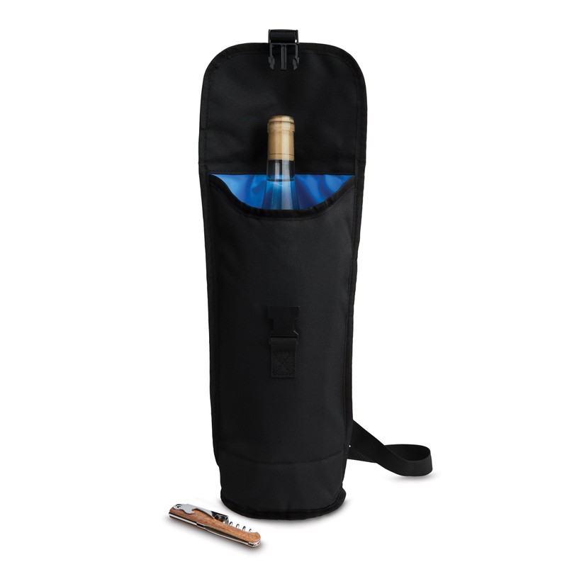 PackIt Freezable Wine, Black Bag, Large