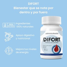 DIFORT Suplemento Alimenticio 100% Natural | 20 Cápsulas | Ácido Alfa Lipoico, Glicina y Nopal