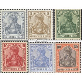 German Empire 68-72,74 without watermark fine used/cancelled 1902 Germania Inscription German Empire (Stamps for collectors)