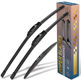 3 wipers Replacement for Nissan Leaf 2011 2012 2013 2014 2015 2016 2017 2018 2019, Windshield Wiper Blades Original Equipment Replacement - 26"/16"/10" (Set of 3) U/J HOOK