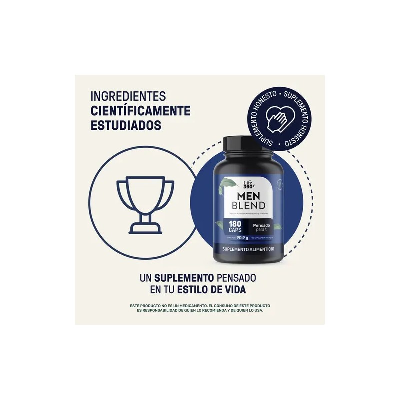 Multivitamínico Para Hombre 180 Cápsulas Sin Sabor Suplemento Alimenticio |