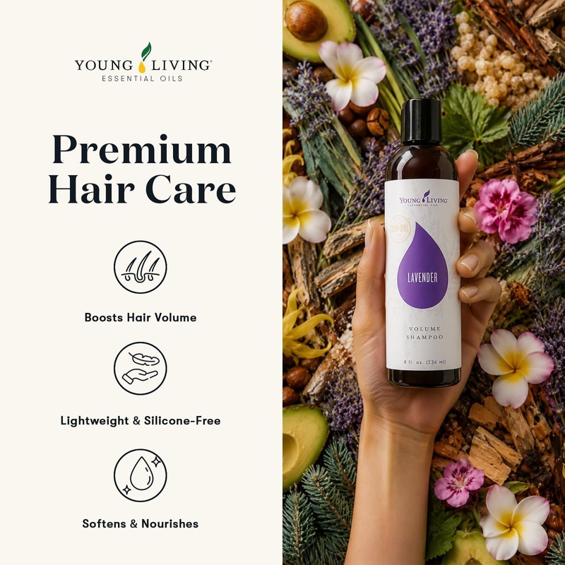 Young Living Lavender Volume Shampoo Essential Oils - Cleanses and