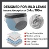BATTEWA Men's Incontinence Underwear for Bladder Leakage 100mL Leakproof Briefs