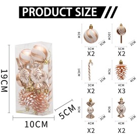 13 Pcs Christmas Ball Ornaments,Christmas Baubles Set CChristmas Tree Hanging Decorations Hanging Baubles Balls Ornaments,Xmas Trees Balls for Xmas Tree Decoration (Champagne color)