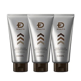 Ampher ANGFA Men's Hair Dye Scalp D Hair Color Conditioner Deep Brown 3 Pack
