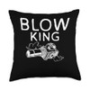 Blow King Autumn Leaf Blower Throw Pillow