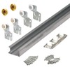 Prime-Line 161793 By-Pass Closet Track Kit, 72 In., 2-Door Hardware,