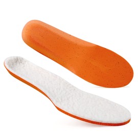 Knixmax Outdoor Lambswool Insoles for Women Men's Warm Soft Comfort Wool Insole with Arch Support Suitable for Boots Cotton Slippers Winter Shoes White UK12