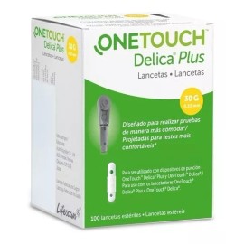 OneTouch Lancetas One Touch Delica Plus Con 100 Piezas