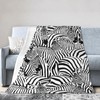 Zebra Soft Blanket All Season Fuzzy Throw Warm Lightweight Blanket