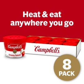 Campbell's Creamy Tomato Soup, 15.4 Oz Microwavable Bowl (Case of 8)