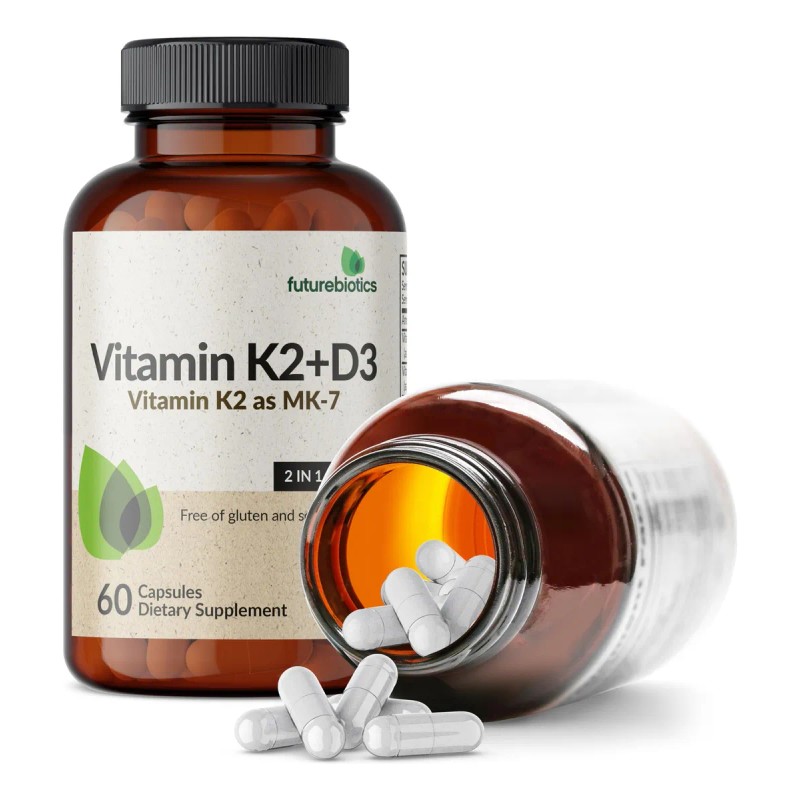 Futurebiotics Vitamina K2 Mk7 D3 5000 Iu 60 Cpsulas