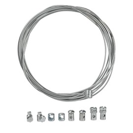 ​FortuneGlobe Universal Gas Cable Kit 2.5m Diameter 1.2mm with Nipple - for Carburettor and Throttle Grip of 50cc Scooters and Mopeds (AM6/GY6 Engine)