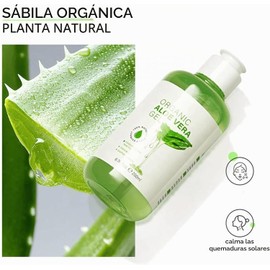 Gel Natural de Aloe Vera, Crema Calmante, Nutritiva e Hidratante, Indicada para el Cuidado y la Nutrición Naturales de la Piel Después de la Exposición al Sol, Apta para Todo el Cuerpo, 200 g
