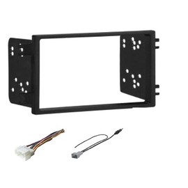 Double Din Car Stereo Install Dash Kit, Wire Harness, and AM/FM Radio Reception Antenna Adapter -Made for 2003-2011 Honda Element -No Factory External Amp Vehicles