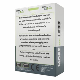 More or Less Card Game- How Good Is Your Judgement? 2+ Players | Adults & Kids |