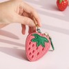 Strawberry Keychain Mini Coin Purse Keychain Y2K Leather Coin Pouch