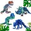 DEFORAGE 4Pcs 3D Printed Dinosaur Bones,Articulated T-Rex Skeletons, 3D Printed