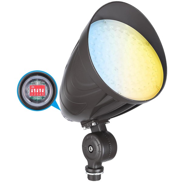 LEONLITE 35W 3CCT Bullet LED Spotlight Flood Light Dusk to