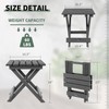 FUNBERRY Outdoor Folding Adirondack Side Table, Portable No Assembly Patio