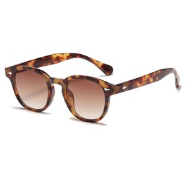 Ridering Women Men Round Sunglasses, Retro Womens Trendy Style Classic Round Sunglasses Small Lens UV Protection Sunglasses