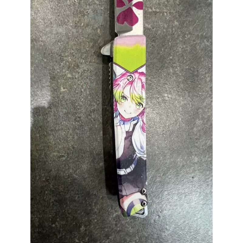 Super Knife Mitsuri Kanroji Demonslayer Assisted Open Pocket Knife9”