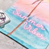 Sassy B Summer Vibes Cotton 76x160cm Beach Towel White
