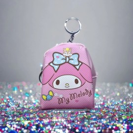 Sanrio My Melody Mini Coin Pouch Purse Keychain Key Holder Charm, US SELLER
