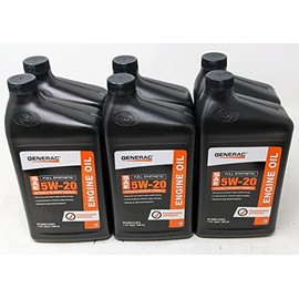 Generac A0001412874 5W20 Full Synthetic Engine Oil Quart (Pack of 6)