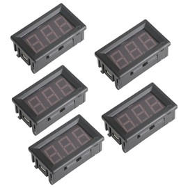 Artudatech 5pcs Dc5-120V 0.56" 2-Wire Digital Display Panel Voltmeter Volt Tester Green