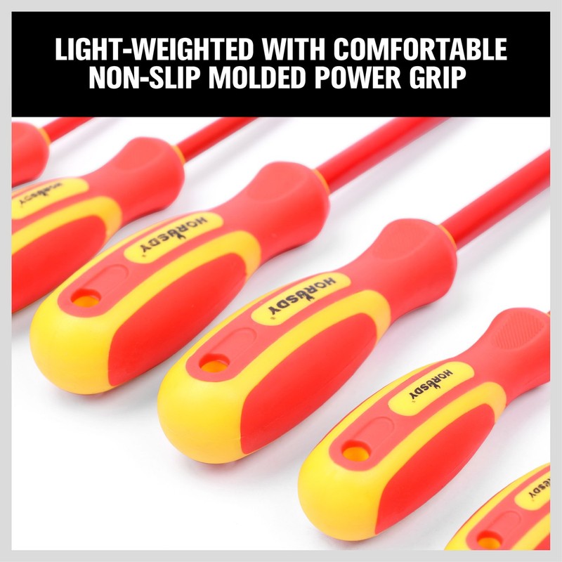 HORUSDY 6-Piece 1000v Insulated Screwdriver Set, Magnetic Tip Electrician screwdriver