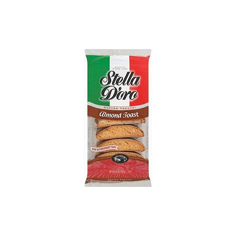 Stella D'oro, Almond Toast, 6.6oz Bag (Pack of 6) by