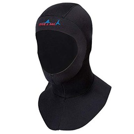 Diving Hood 3mm Neoprene Material Surf Hood Unisex Black Shoulder Large