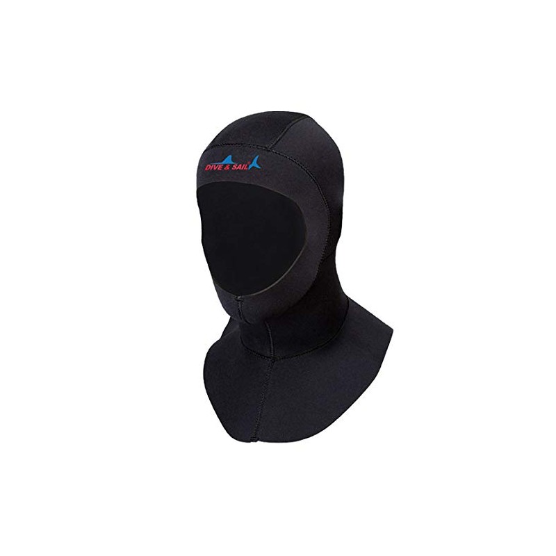 Diving Hood 3mm Neoprene Material Surf Hood Unisex Black Shoulder