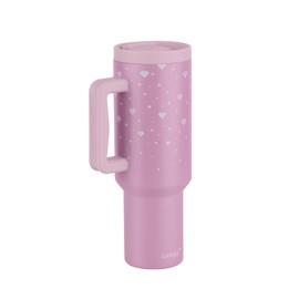 LuckyLy Vaso Térmico de Acero Inoxidable 40 Oz (1200ML) para Frío y Caliente, Termo para Café y Botella de Agua con Popote, Doble Aislamiento Hermético, Regalos para Mujer y Mamá – Modelo Tiana, Rosa