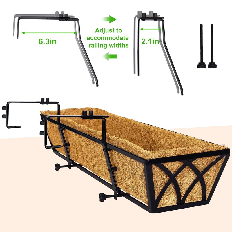 Y&M Window Boxes Horse Trough with Coconut Coir Liner, 30