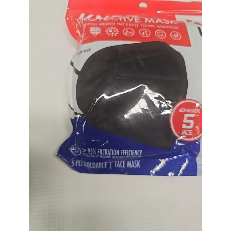 kn95 SupplyAID 5-Pack KN95 Protective Face CE/ECM Certified GB2626 Standard