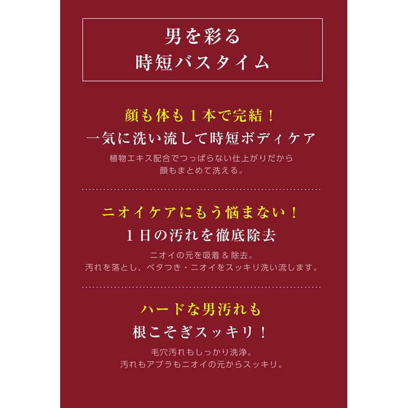 MARO Men's Body Soap, For Whole Body and Face, 12.9