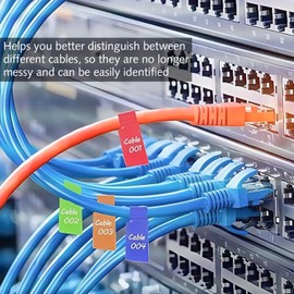 Kabelbeschriftung Etiketten Selbstklebend für Laserdrucker,UV-beständige Wasserdicht Reißfest Haltbar Kabel 300pcs